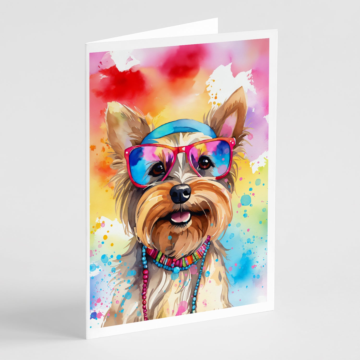 Buy this Yorkshire Terrier Hippie Dawg Greeting Cards Pack of 8