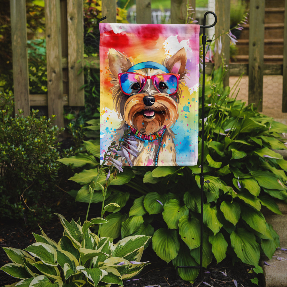 Yorkshire Terrier Hippie Dawg Garden Flag