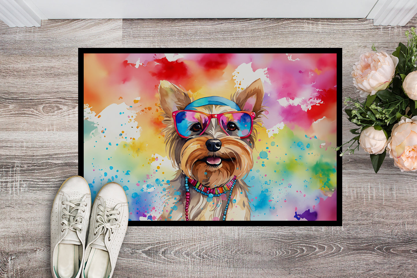 Yorkshire Terrier Hippie Dawg Doormat