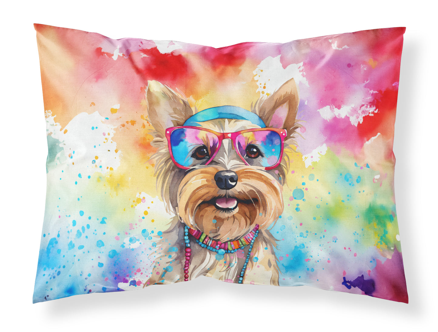 Buy this Yorkshire Terrier Hippie Dawg Standard Pillowcase