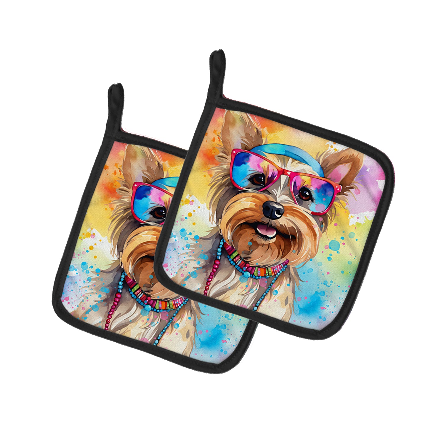 Buy this Yorkshire Terrier Hippie Dawg Pair of Pot Holders