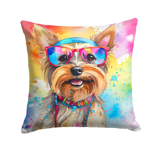 Buy this Yorkshire Terrier Hippie Dawg Throw Pillow