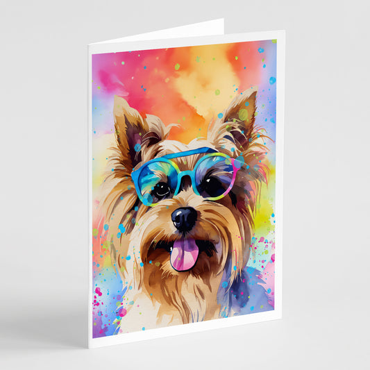 Buy this Yorkshire Terrier Hippie Dawg Greeting Cards Pack of 8