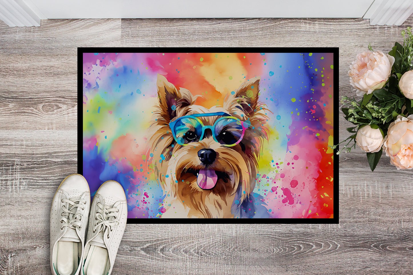 Yorkshire Terrier Hippie Dawg Doormat