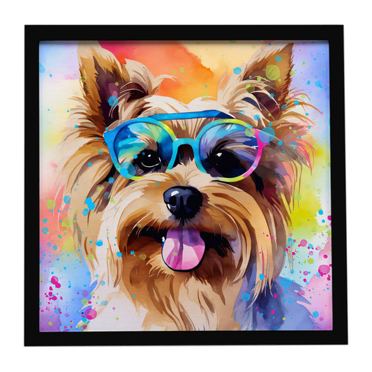 Buy this Yorkshire Terrier Hippie Dawg Framed Metal Print