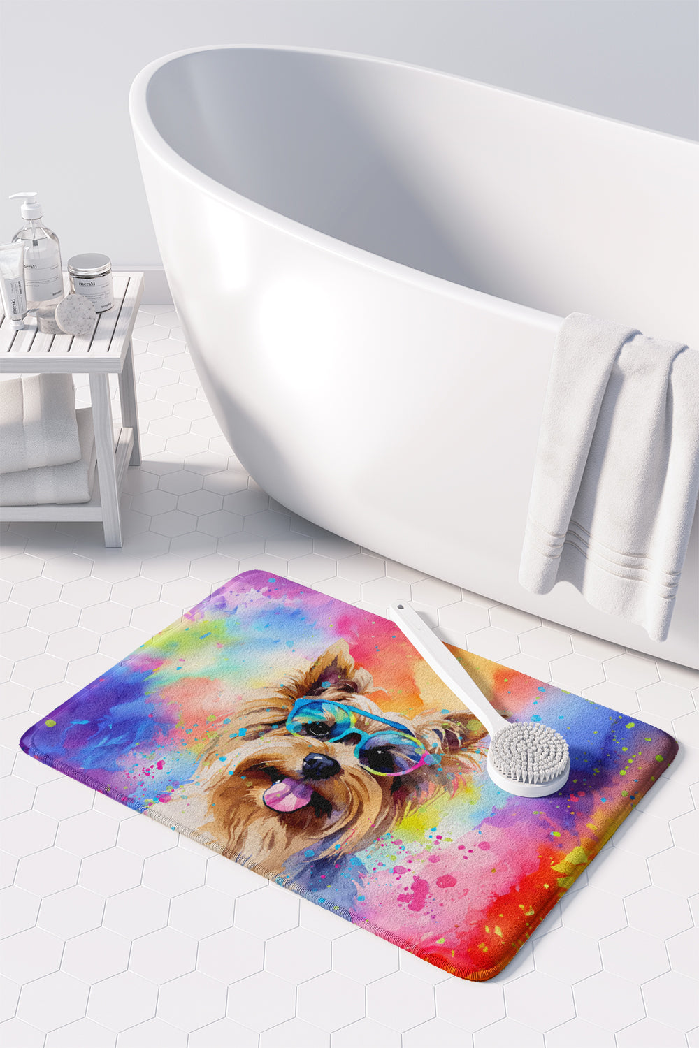 Yorkshire Terrier Hippie Dawg Memory Foam Kitchen Mat