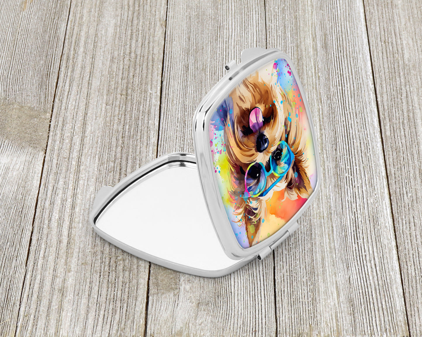 Yorkshire Terrier Hippie Dawg Compact Mirror