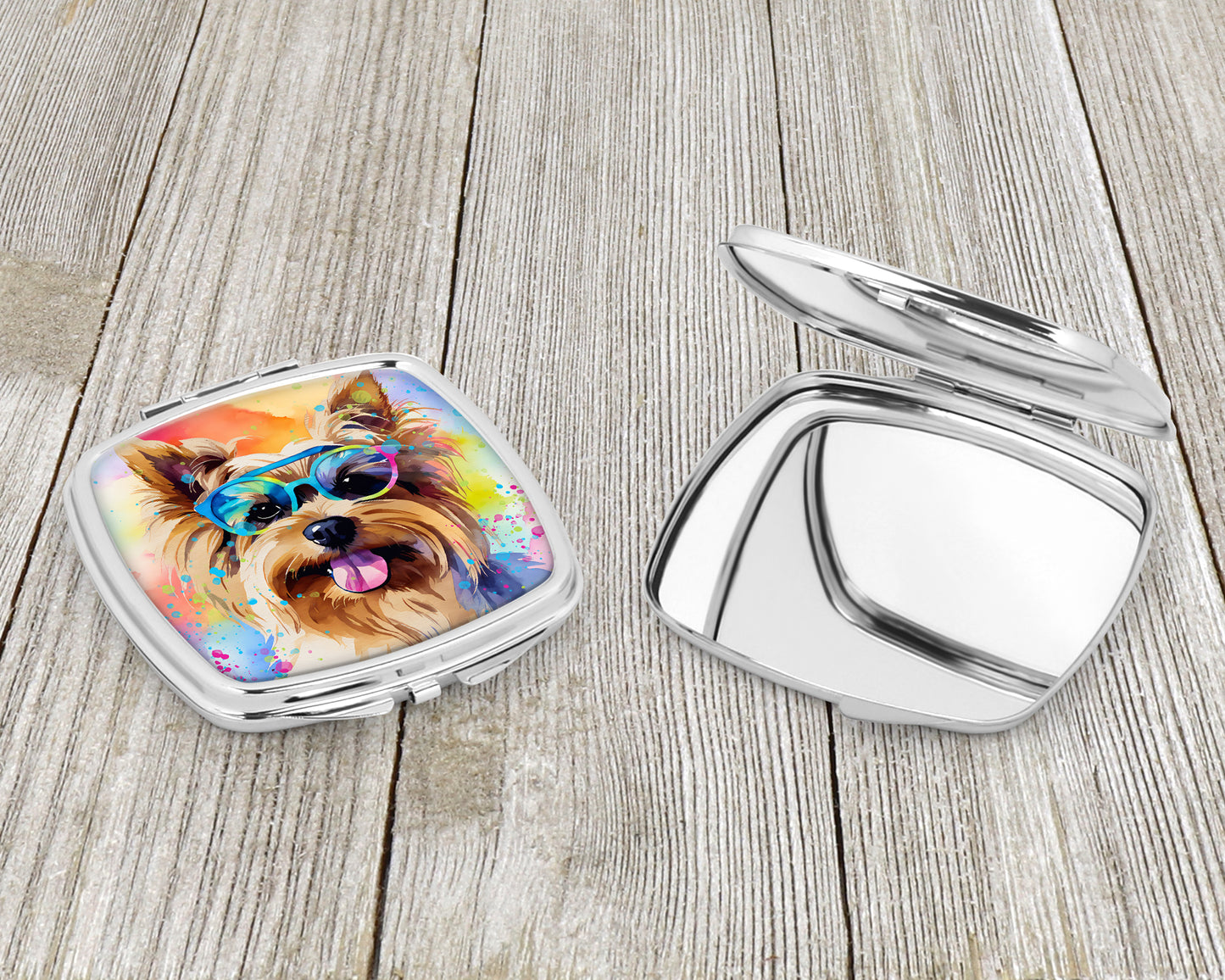 Yorkshire Terrier Hippie Dawg Compact Mirror