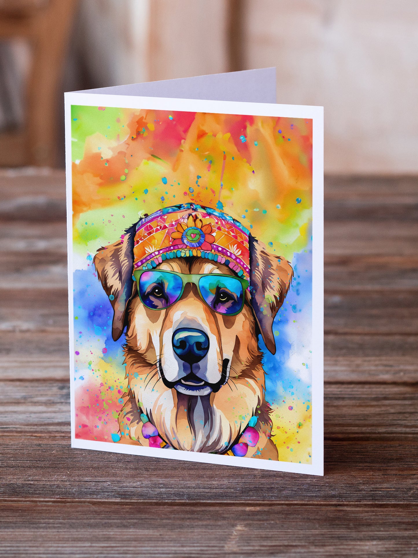 Hippie Dawg Greeting Cards Pack of 8