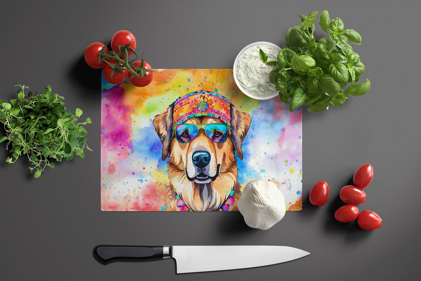 Hippie Dawg Glass Cutting Board