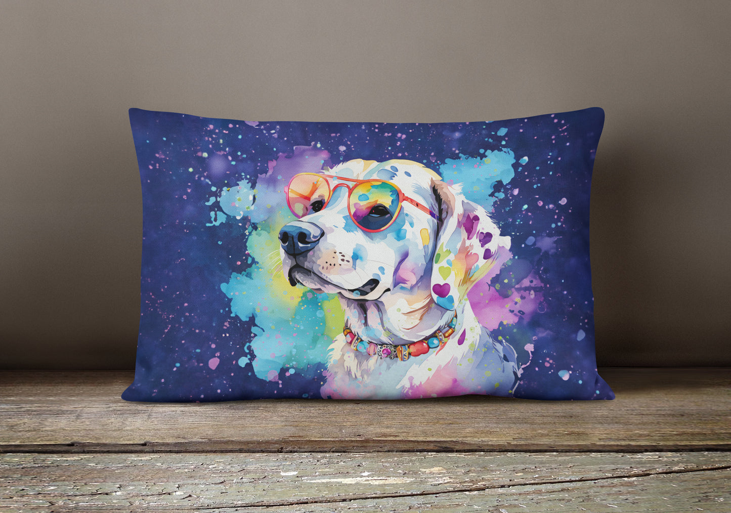 Hippie Dawg Throw Pillow