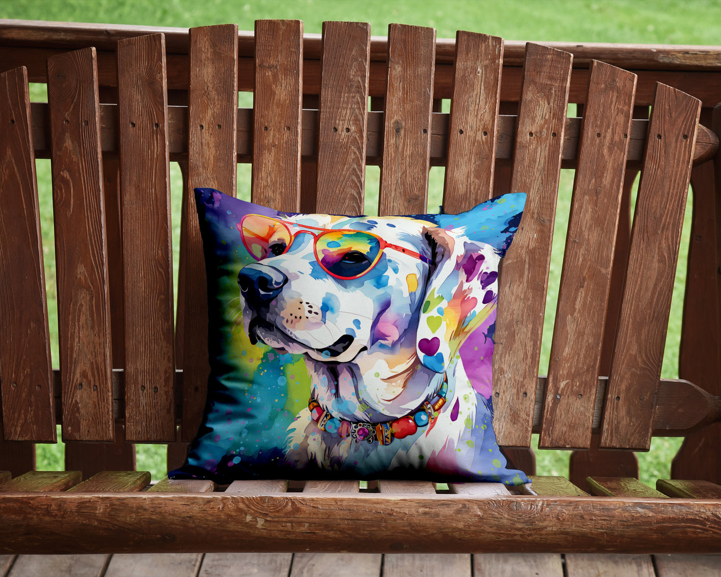 Hippie Dawg Throw Pillow