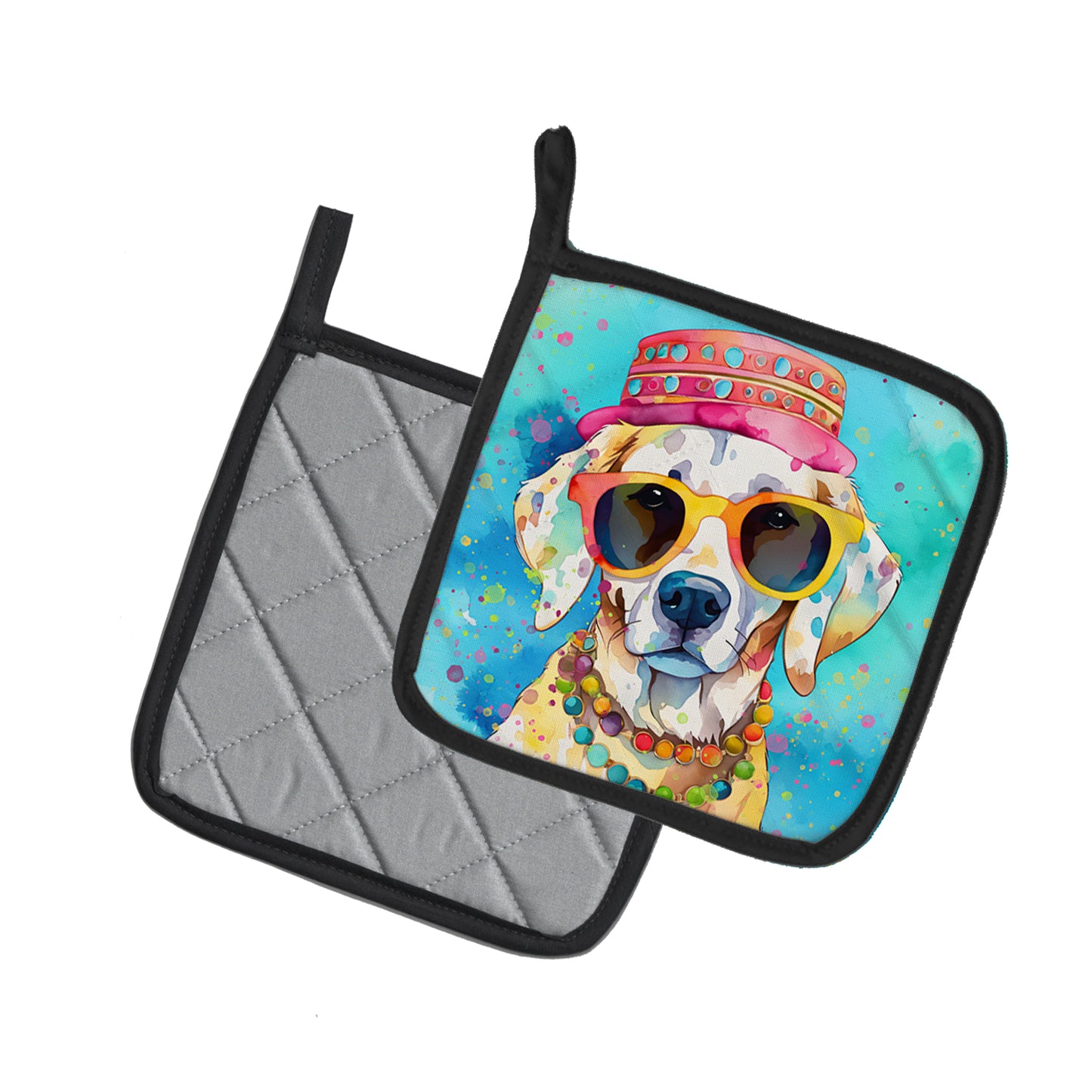 Hippie Dawg Pair of Pot Holders