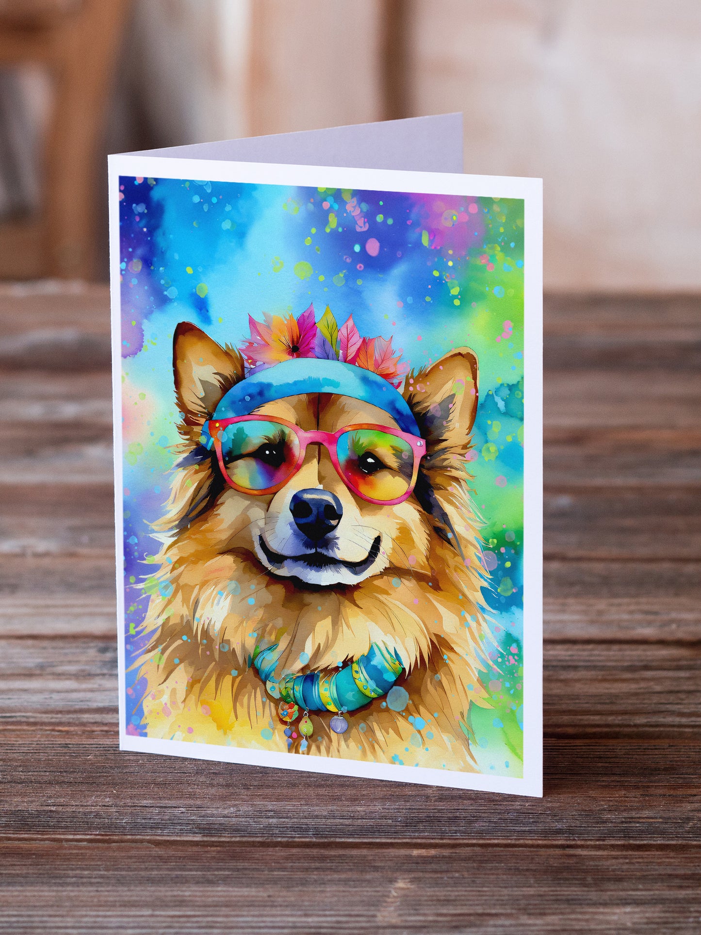Hippie Dawg Greeting Cards Pack of 8