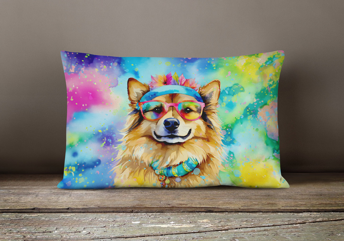 Hippie Dawg Throw Pillow