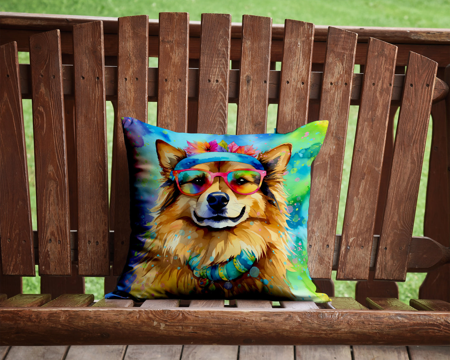 Hippie Dawg Throw Pillow