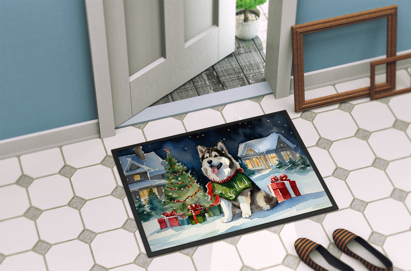 Alaskan Malamute Cozy Christmas Doormat