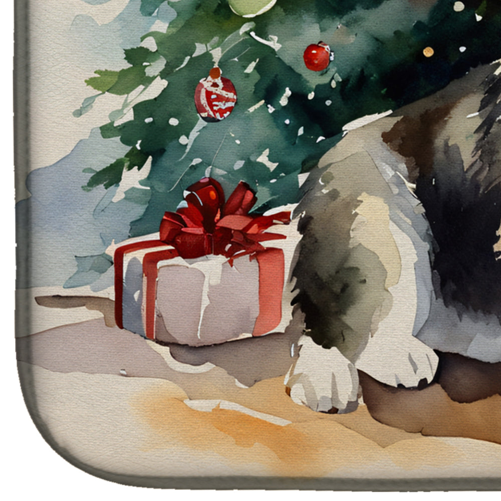 Alaskan Malamute Cozy Christmas Dish Drying Mat