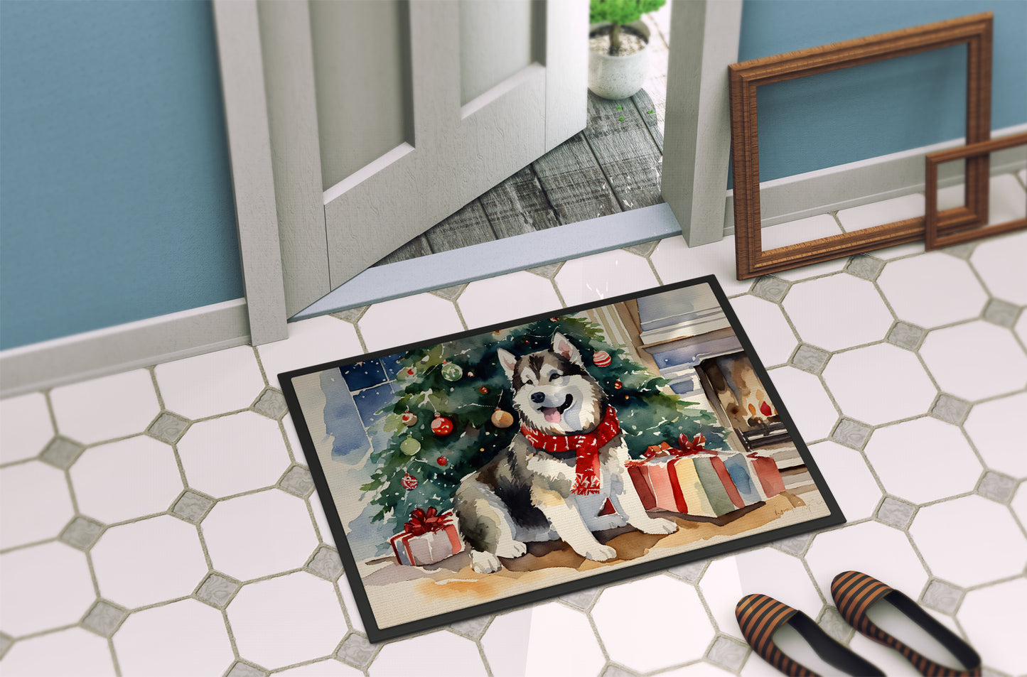 Alaskan Malamute Cozy Christmas Doormat