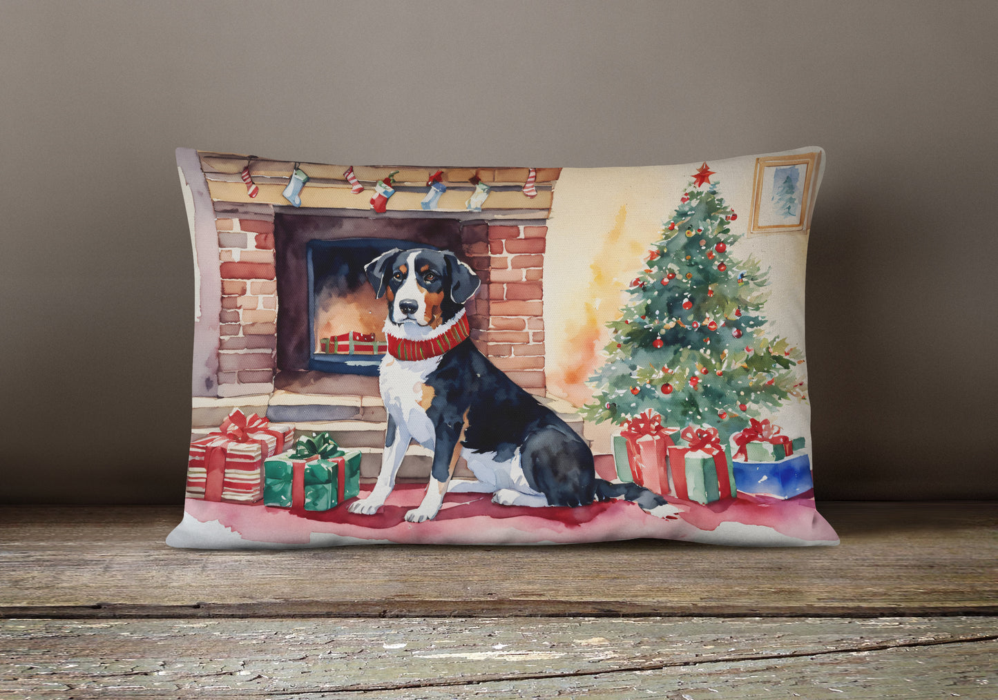 Appenzeller Sennenhund Cozy Christmas Throw Pillow