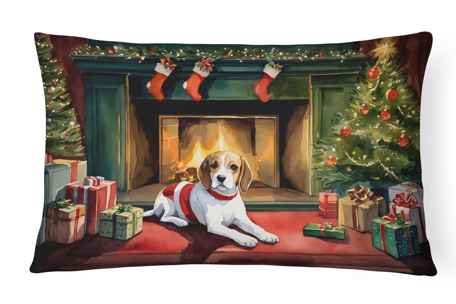 Buy this Beagle Cozy Christmas Throw Pillow