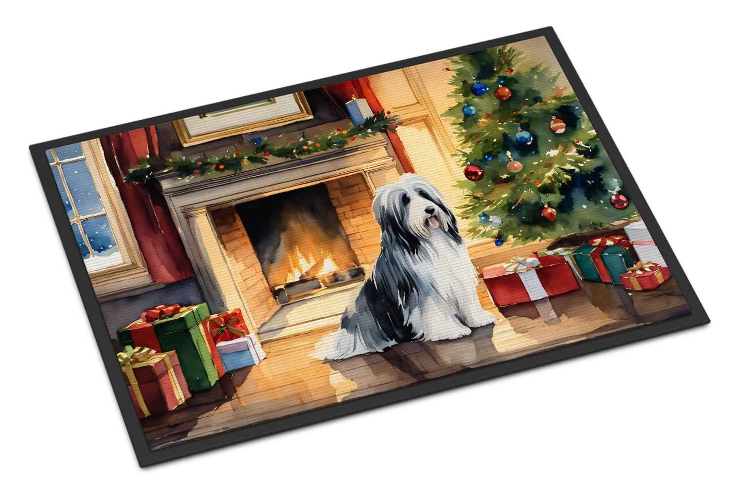 Buy this Bearded Collie Cozy Christmas Doormat