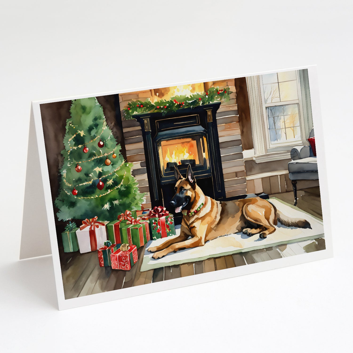 Buy this Belgian Malinois Cozy Christmas Greeting Cards Pack of 8