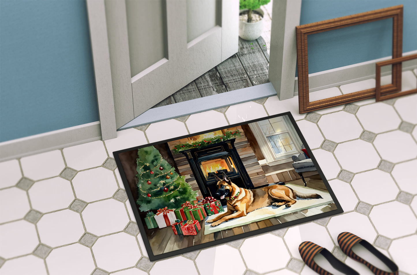 Belgian Malinois Cozy Christmas Doormat