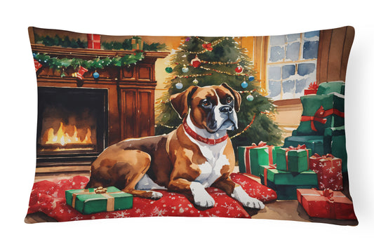 Buy this Boxer Cozy Christmas Throw Pillow