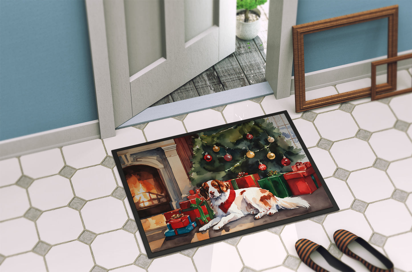 Brittany Cozy Christmas Doormat