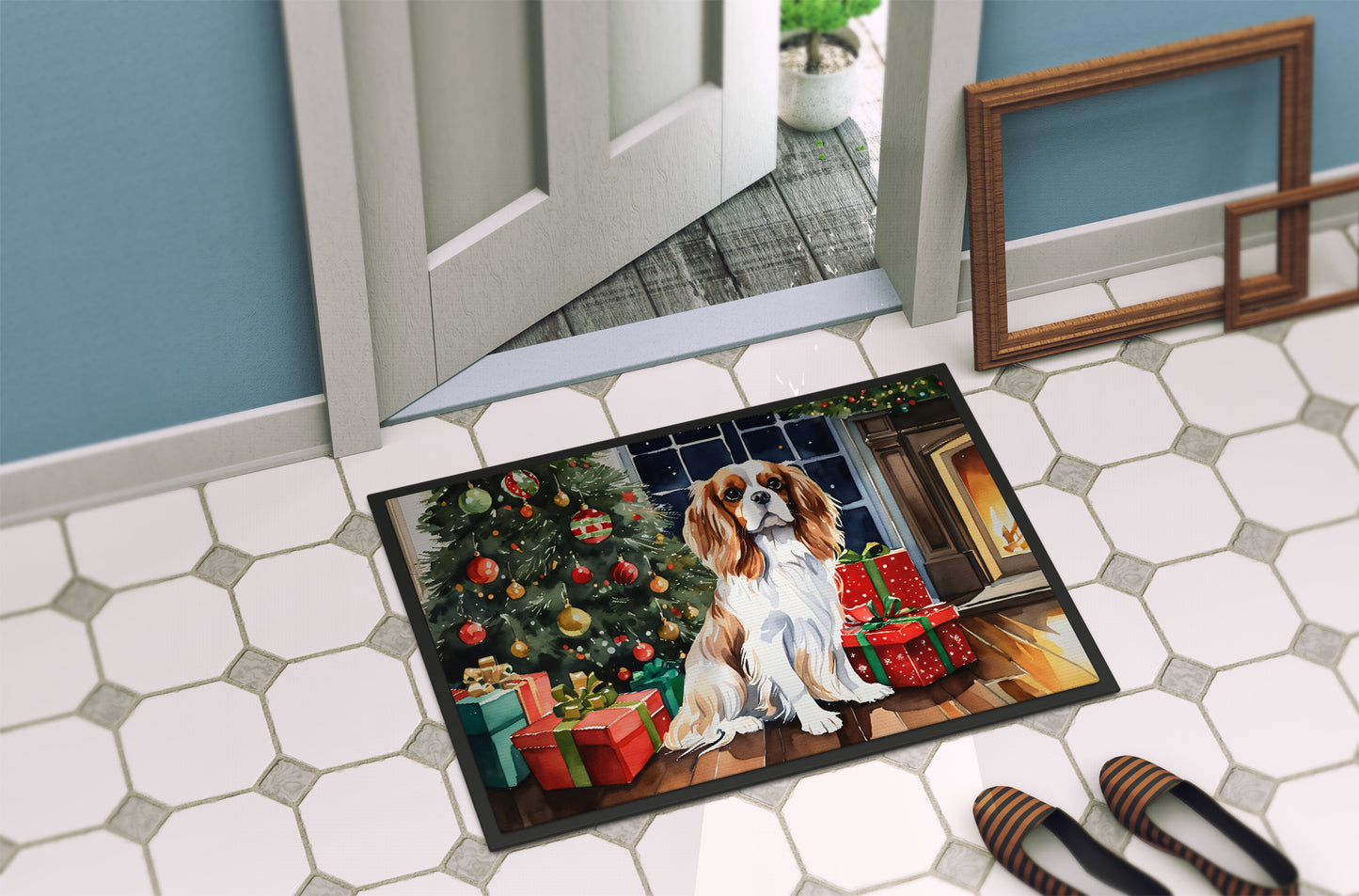 Cavalier Spaniel Cozy Christmas Doormat