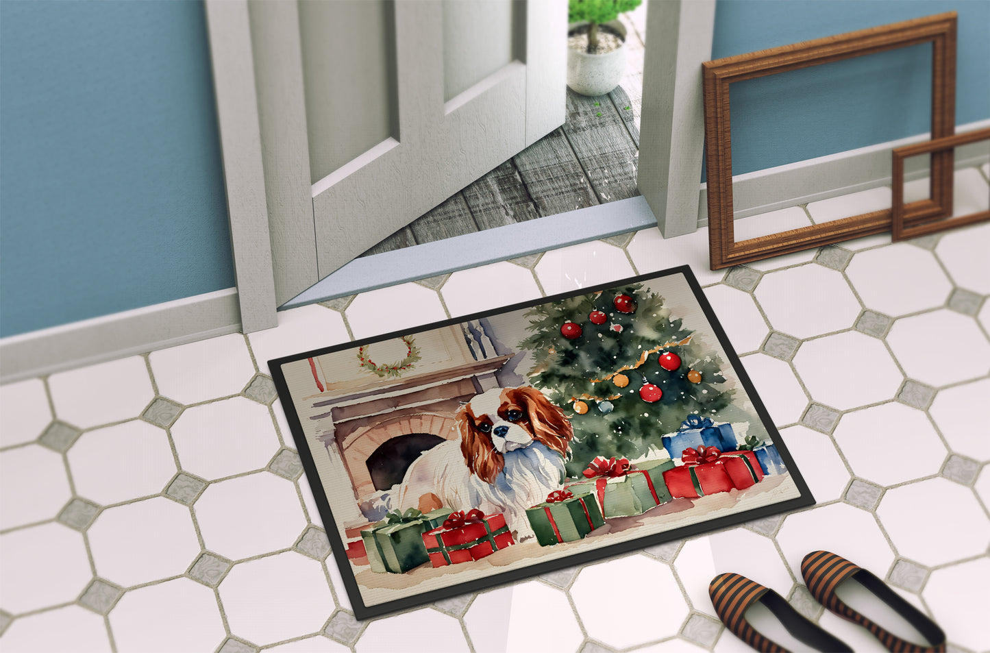 Cavalier Spaniel Cozy Christmas Doormat