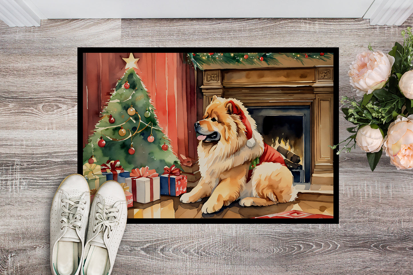 Chow Chow Cozy Christmas Doormat