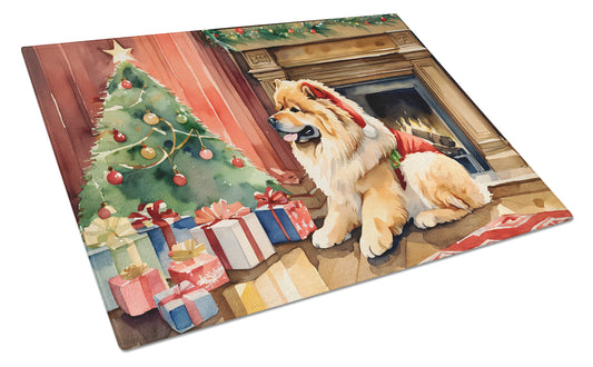 Buy this Chow Chow Cozy Christmas Glass Cutting Board