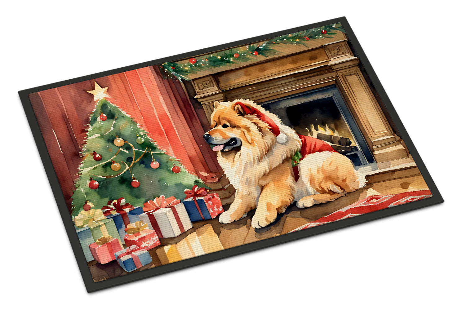 Buy this Chow Chow Cozy Christmas Doormat