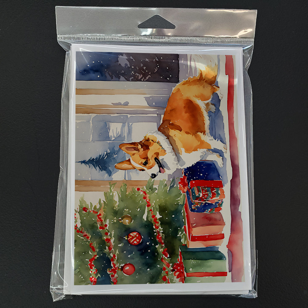 Corgi Cozy Christmas Greeting Cards Pack of 8