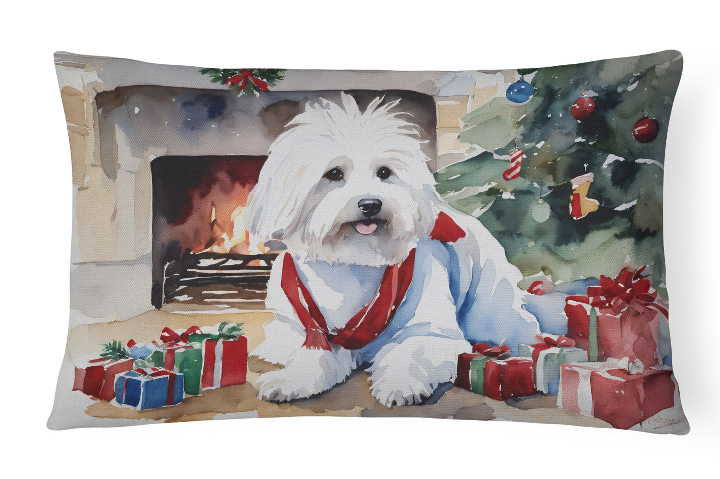 Buy this Coton De Tulear Cozy Christmas Throw Pillow