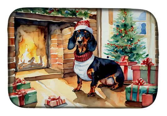 Buy this Dachshund Cozy Christmas Dish Drying Mat