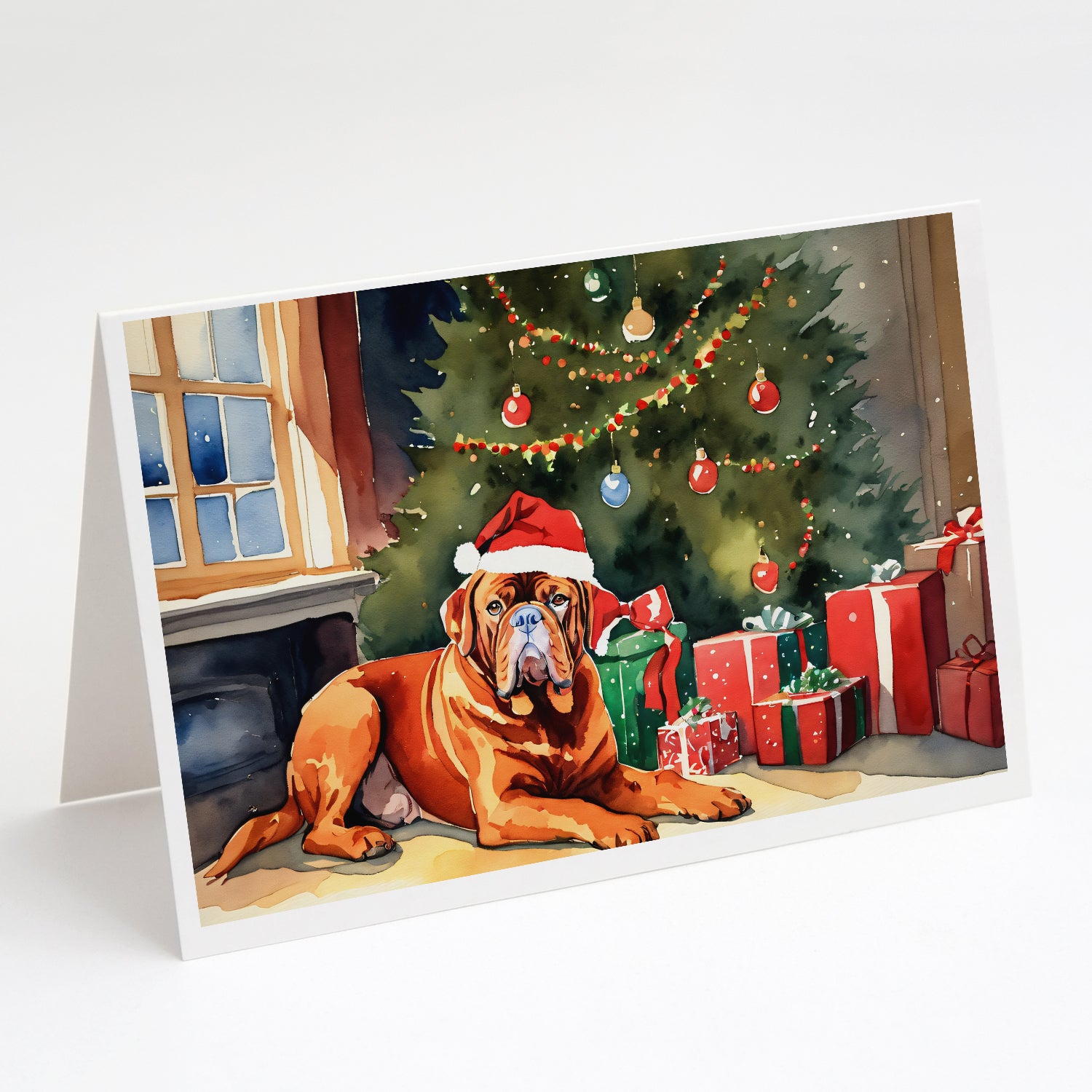 Buy this Dogue de Bordeaux Cozy Christmas Greeting Cards Pack of 8