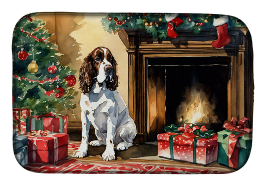 Buy this English Springer Spaniel Cozy Christmas Dish Drying Mat