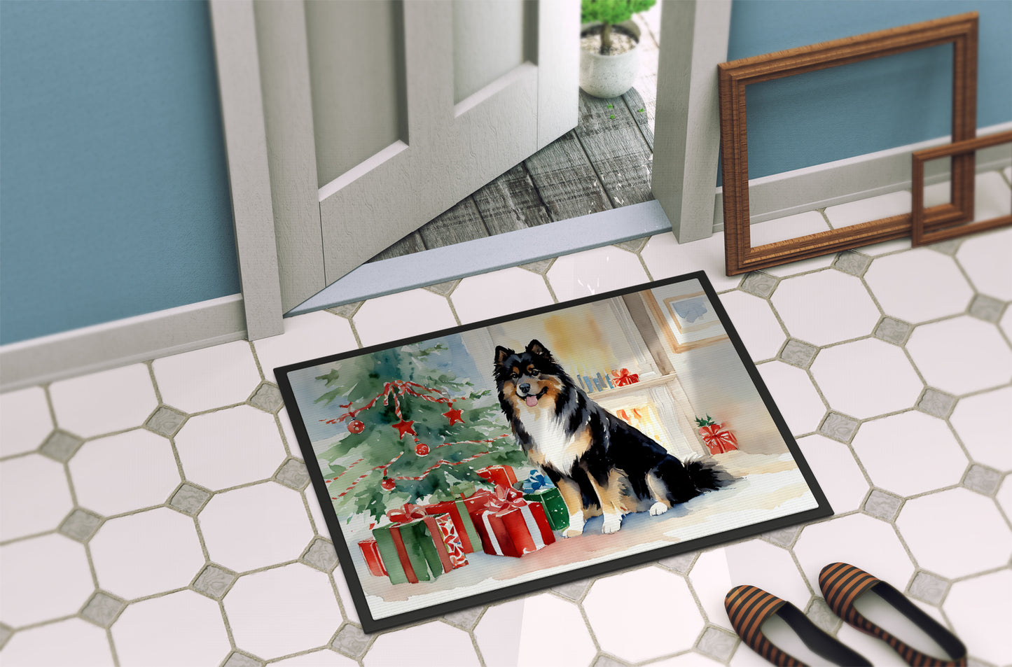 Finnish Lapphund Cozy Christmas Doormat