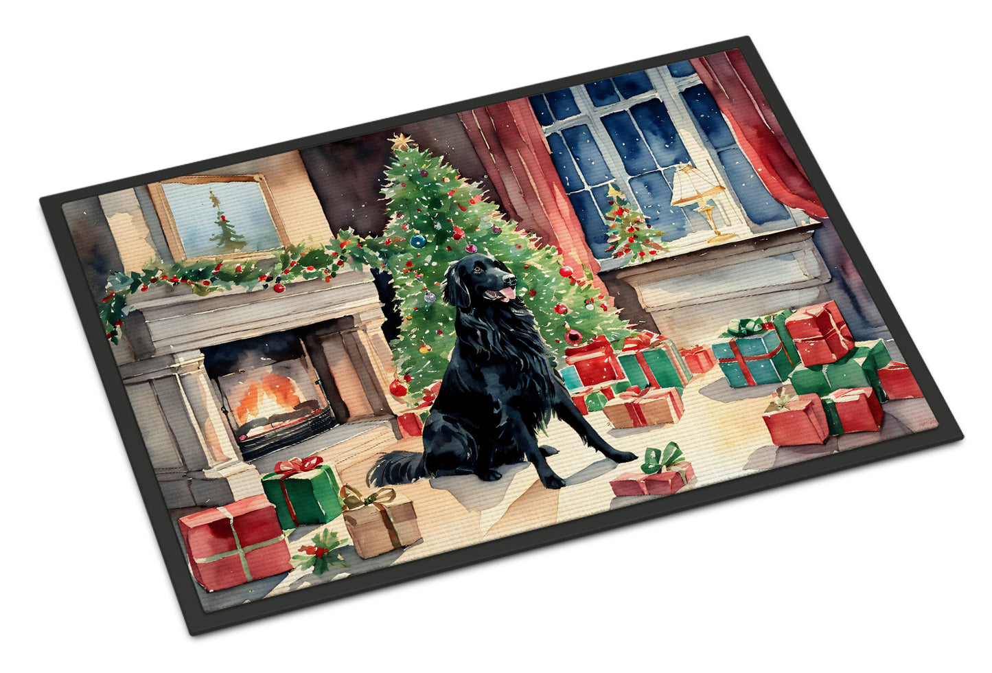 Buy this Flat-Coated Retriever Cozy Christmas Doormat