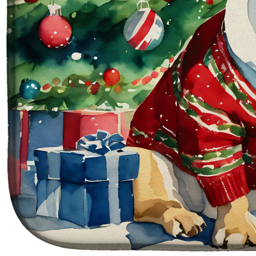 French Bulldog Cozy Christmas Dish Drying Mat