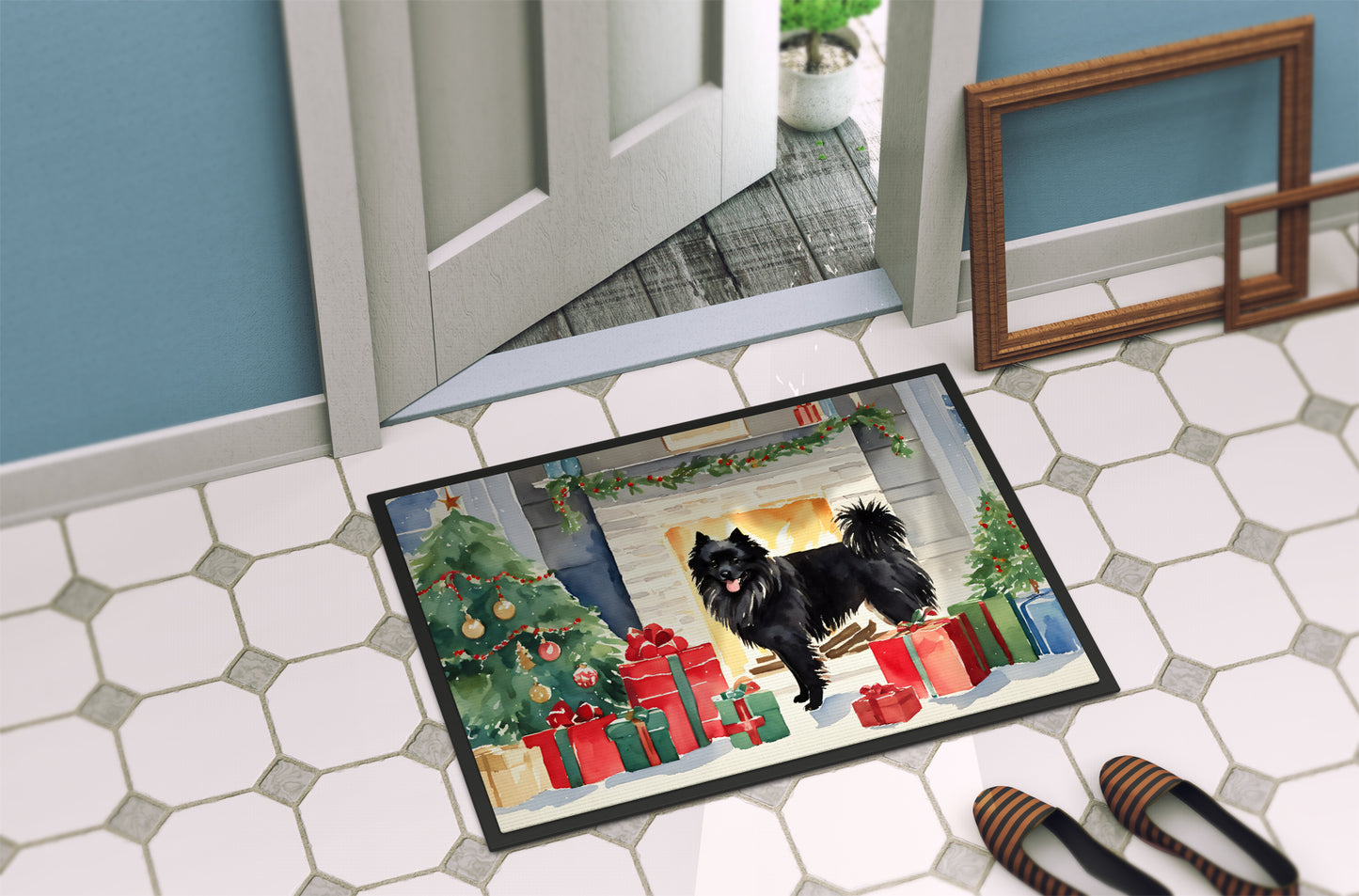 German Spitz Cozy Christmas Doormat