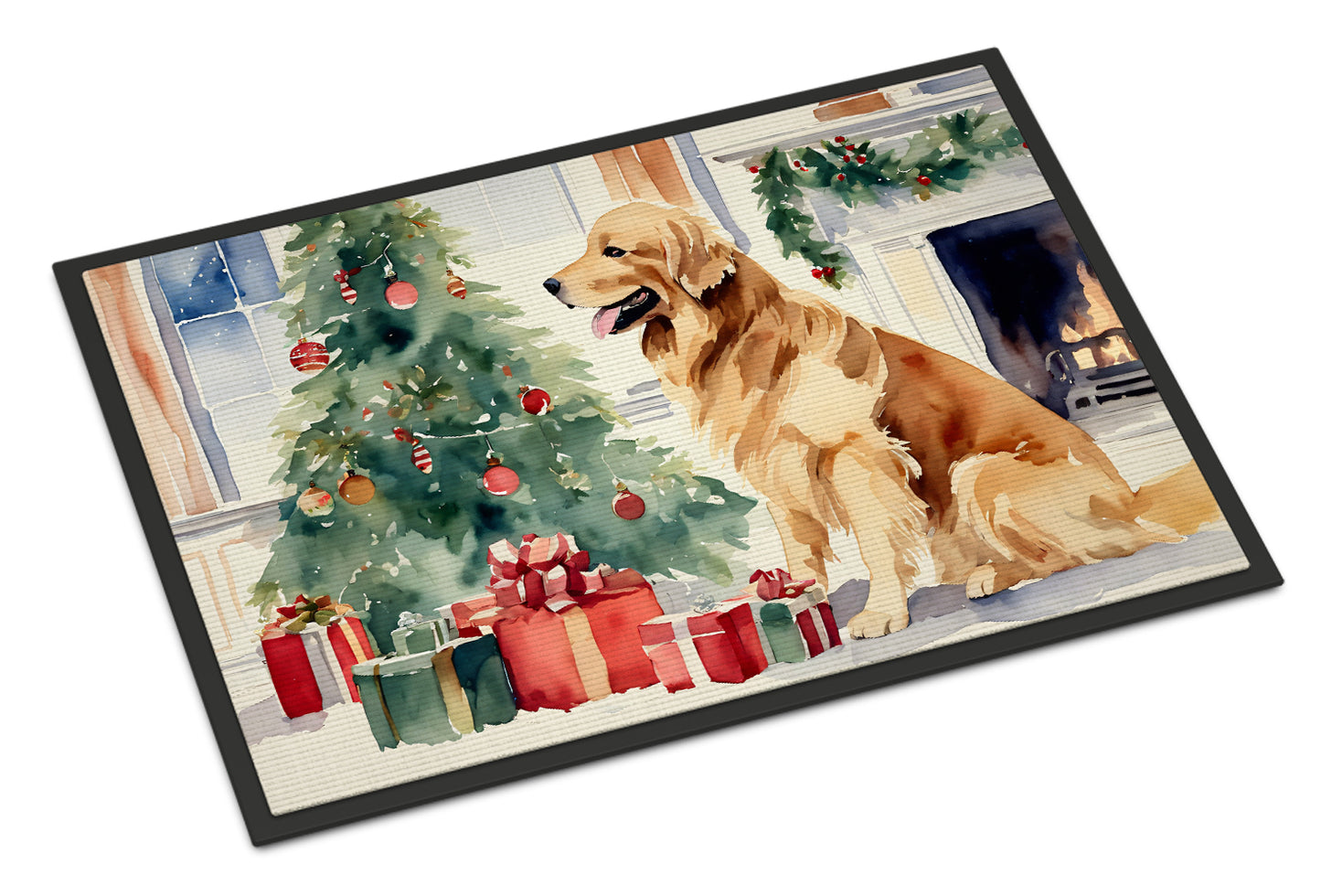 Buy this Golden Retriever Cozy Christmas Doormat