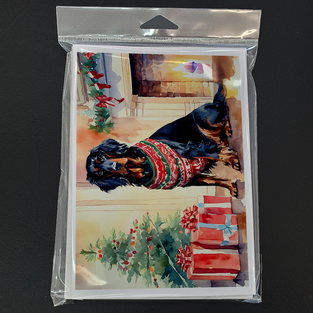 Gordon Setter Cozy Christmas Greeting Cards Pack of 8