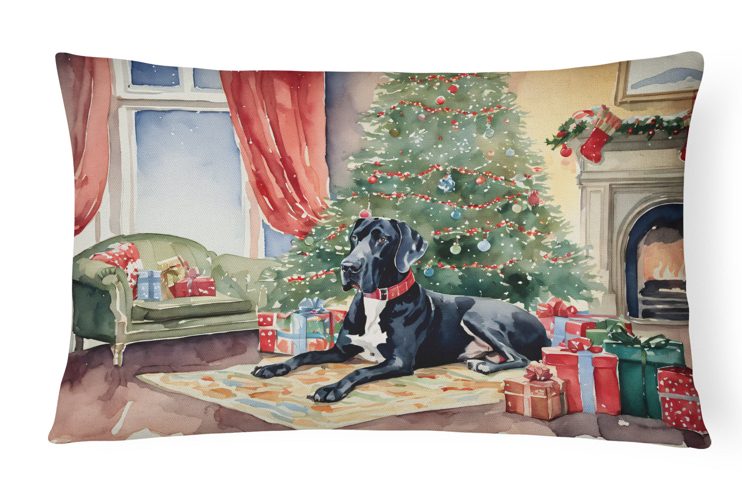 Buy this Great Dane Cozy Christmas Throw Pillow