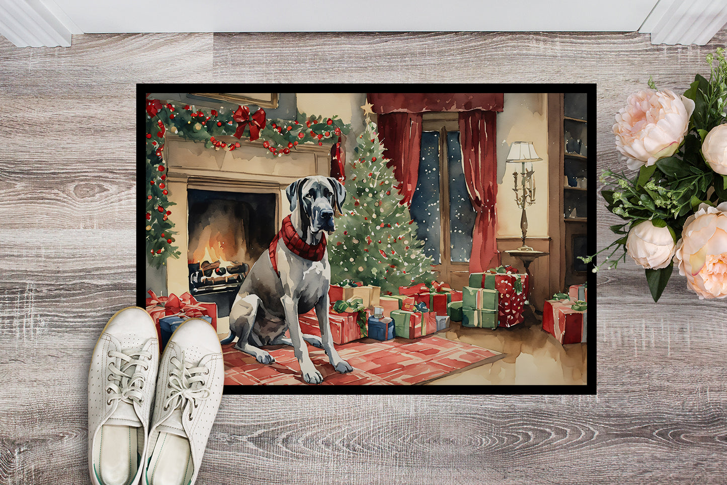 Great Dane Cozy Christmas Doormat