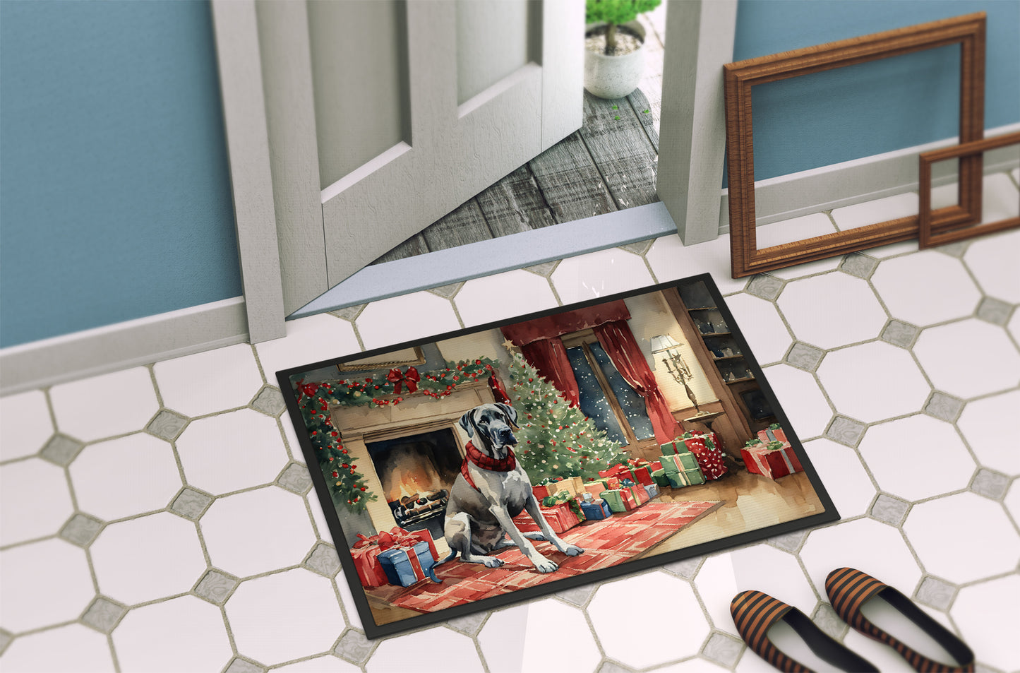 Great Dane Cozy Christmas Doormat