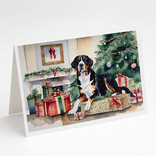 Buy this Greater Swiss Mountain Dog Cozy Christmas Greeting Cards Pack of 8